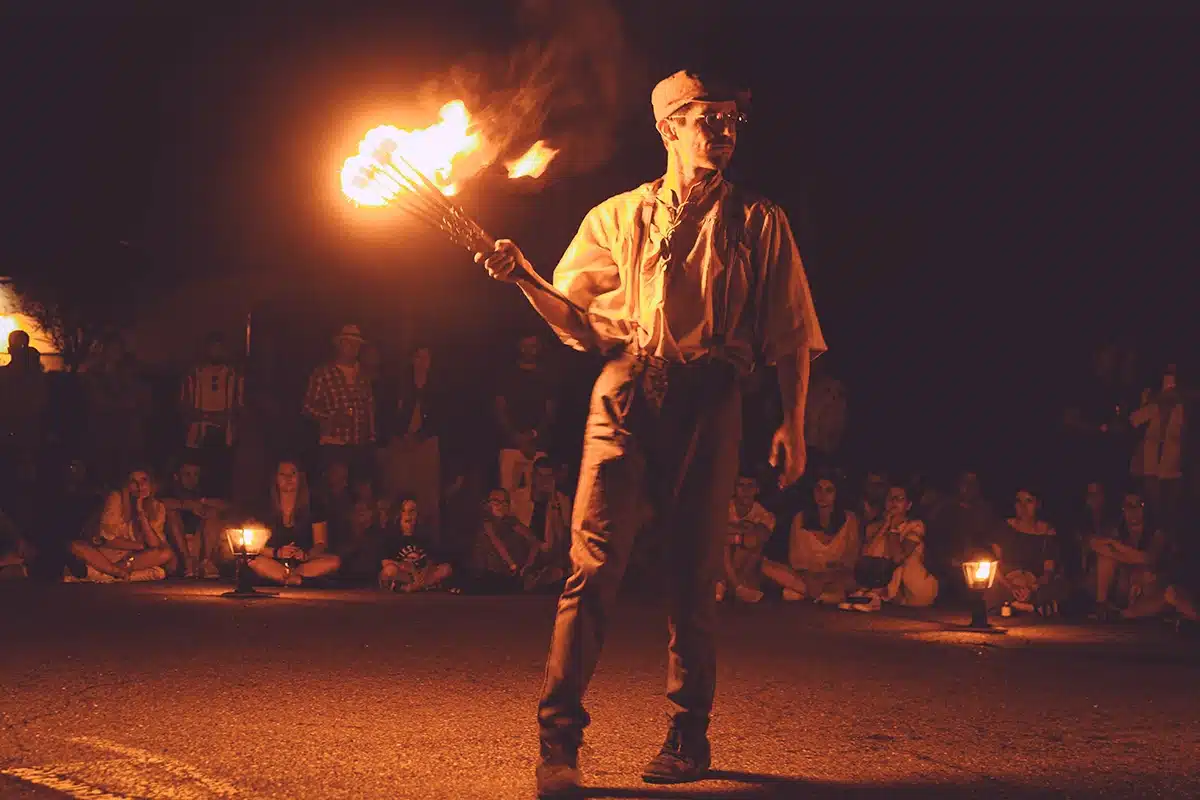 Spectacle de feu - titis falotiers