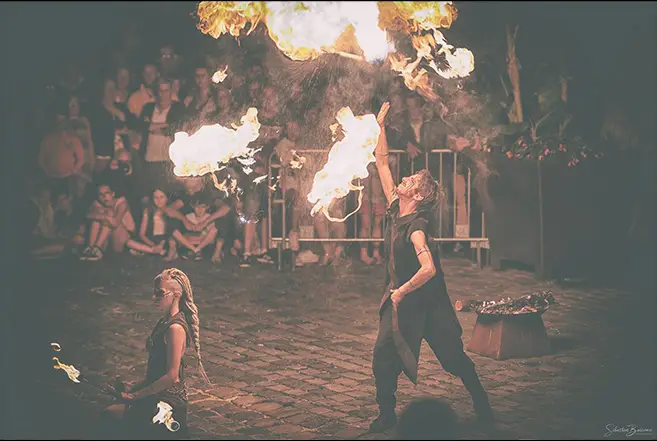 spectacle de feu viking - ville de Laon